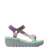 Sandały Fly London YEFA 726 Grey/Multicolor/Spearmint Cupido/Elastic P144726011